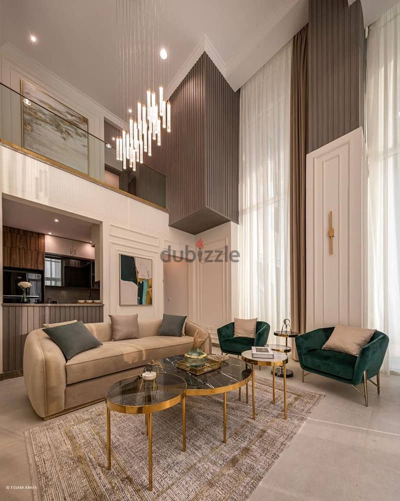 Excellent location villa in front of the Green River on the main central axis in front of the Diplomatic Quarter and the Zohour Club, with an area of 9