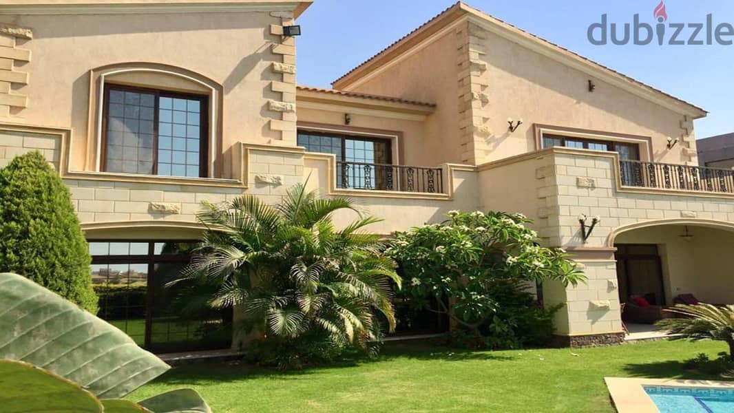 Twin house villa for sale in Swan Lake Hassan Allam Compound, directly in front of Al-Rehab 1