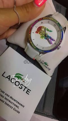 original lacoste watch بعلبتها