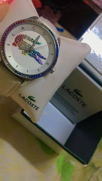 original lacoste watch بعلبتها 4