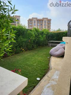 Available apartment for ownership in Al-Rehab City, View Garden, the most prestigious area of ​​Al-Rehab, ground floor with garden