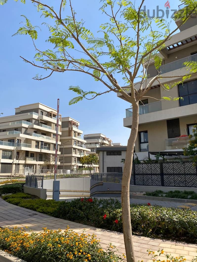 Apartment  For rent 130m fully finished super lux very prime location view garden villette sky condos  New Cairo 17