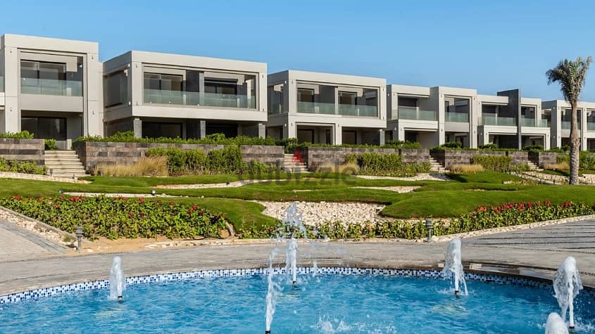 Competitive price, with a 5% down payment, own a twin villa with a sea and lagoon view in the heart of La Vista Ras El Hekma 3
