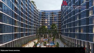 بمقدم 10% امتلك شقة فندقية 160 متر  تشطيب كامل بالتكييفات في ماريوت ريزيدنس  مصر الجديدة داريكت علي شارع الثورة Marriott Residences