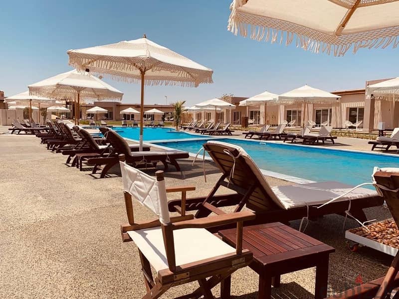 chalet for sale in Gaia north coast ras el hikma - fully finished ( ready to move ) sea view down payment 40% & installment 6 years . . . . . . . . . . . . . . . . . . 6