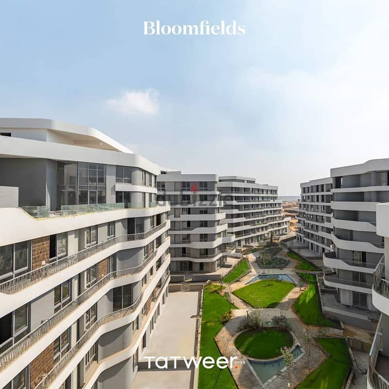 شقة 120م بحرى للبيع فى كمبوند' Bloomfields 'تطوير مصر مدينة المستقبل 2