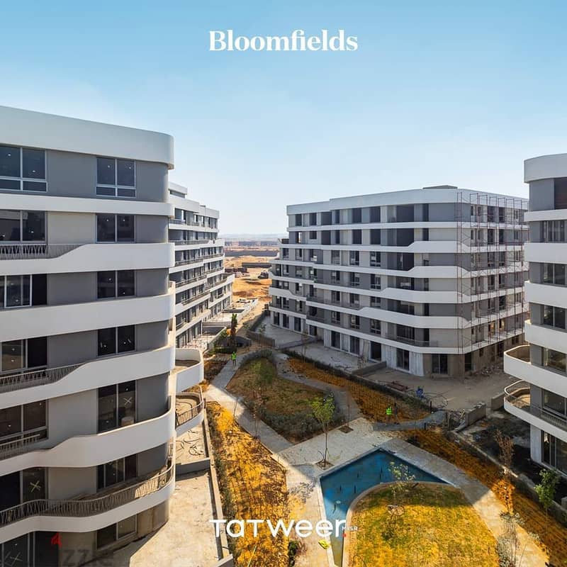 شقة 120م بحرى للبيع فى كمبوند' Bloomfields 'تطوير مصر مدينة المستقبل 5