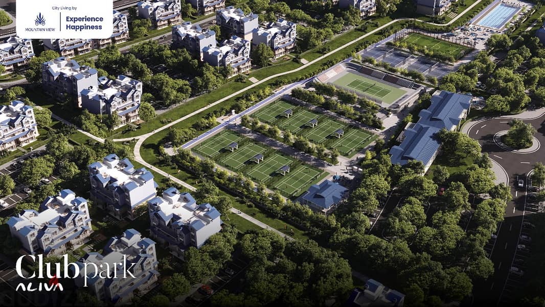 An apartment with a distinctive area of ​​125 square meters, 3 rooms + 2 bathrooms in Aliva MOUNTAINVIEW Compound, the future in the Club Park phase, 2