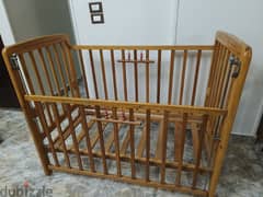 سرير اطفال خشب بالمرتبة