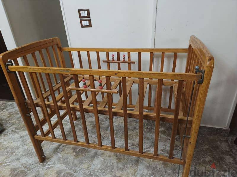 سرير اطفال خشب بالمرتبة 1