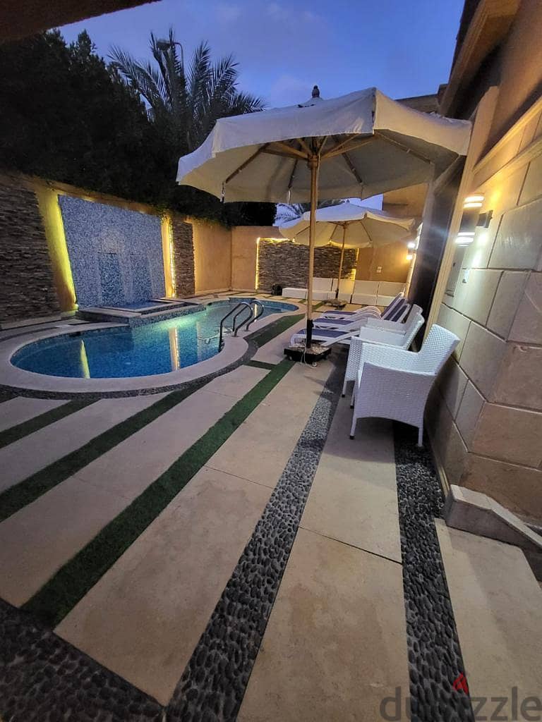 Fully Furnished Villa with POOL in La Nouva Vista New Cairo beside ElRehab 1