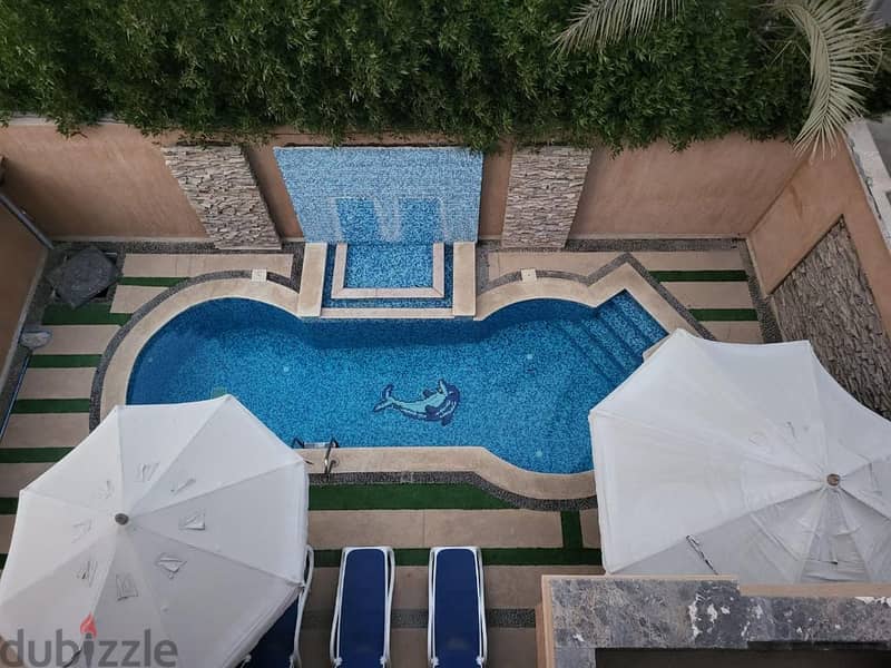 Fully Furnished Villa with POOL in La Nouva Vista New Cairo beside ElRehab 2