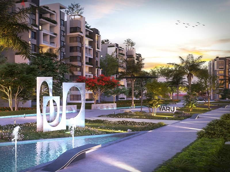A townhouse built with an 8% discount on the Lagoon view directly in installments over 6 years without payments 7