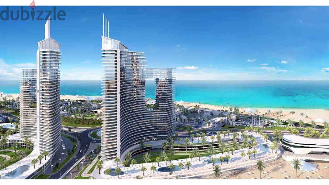 Apartment 210m for sale in Alamein tower fully finished sea view ابراج العالمين 2