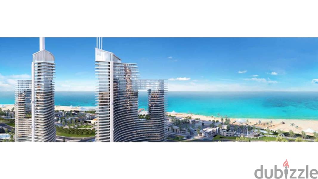 Apartment 210m for sale in Alamein tower fully finished sea view ابراج العالمين 5
