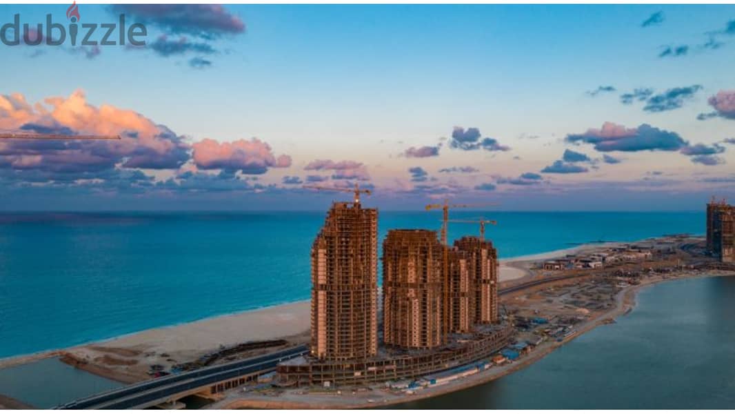 Apartment 210m for sale in Alamein tower fully finished sea view ابراج العالمين 7
