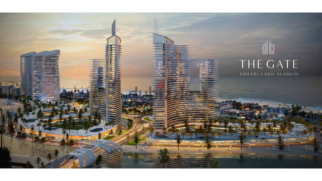 Apartment 210m for sale in Alamein tower fully finished sea view ابراج العالمين 9