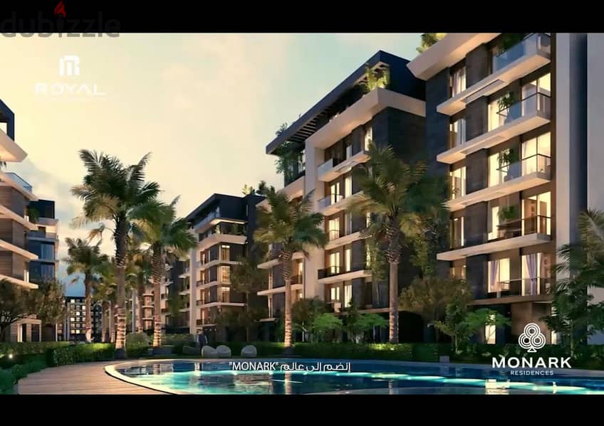 200 sqm apartment with only 7% down payment - corner view open to swimming pool and very nice landscape - 10% discount in the heart of Mostaqbal City, 5