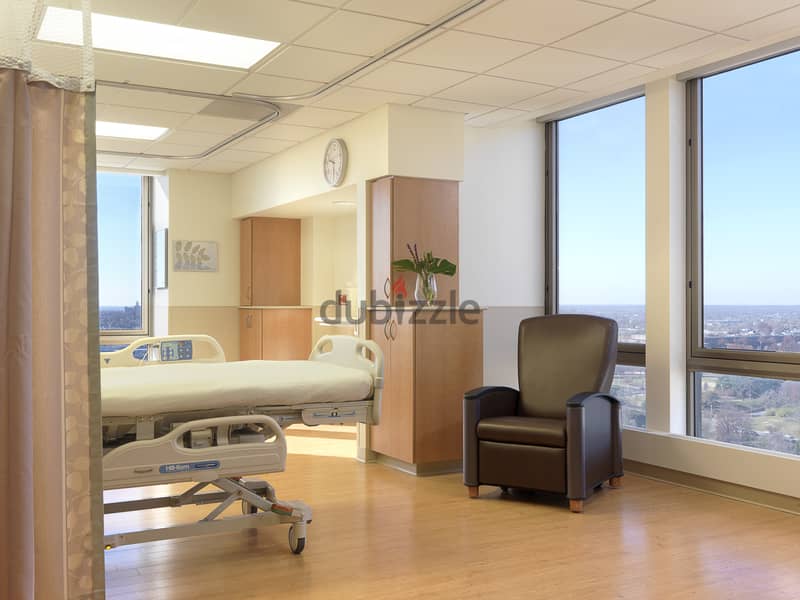 A dual clinic in the largest hospital with an area of 13,000 square meters in the middle of the largest residential density of more than 40 compounds 1