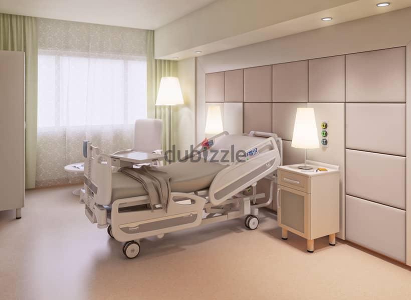A dual clinic in the largest hospital with an area of 13,000 square meters in the middle of the largest residential density of more than 40 compounds 3