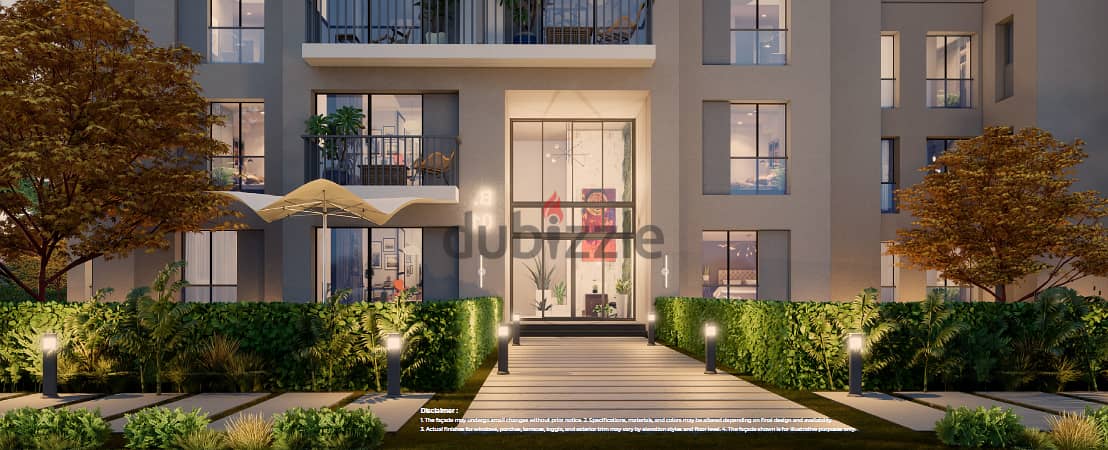 In installments over 9 years, a two-bedroom apartment with a view of Lagoon in Mostakbal City, near Mazar Park 1