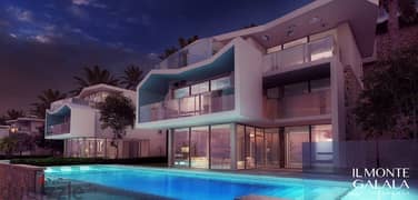 Townhouse for sale 155m directly on the sea, luxurious finishing in IL Monte Ain Sokhna IL Mount Galala