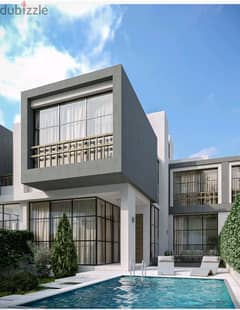In installments you own a town house corner with a swimming pool at an attractive price in sheikh zayed in front of beverly hills