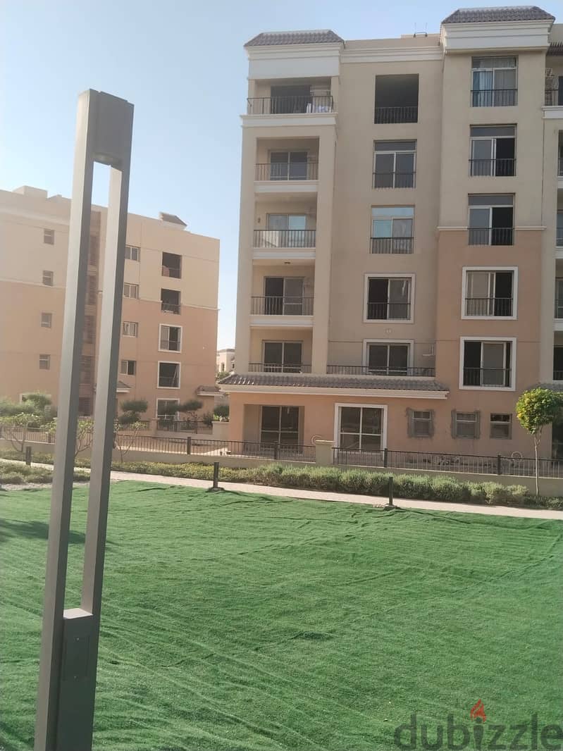 In Sarai Compound, a 110 sqm two-bedroom apartment on a distinctive landscape view for sale with a special discount on the installment price when the 19