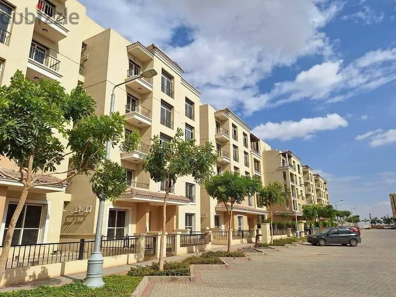 Duplex with installment price of 7 million, 136 sqm, ground floor with 19 sqm garden, for sale in Sarai Compound, Sur, Madinaty Wall, installments ove 2