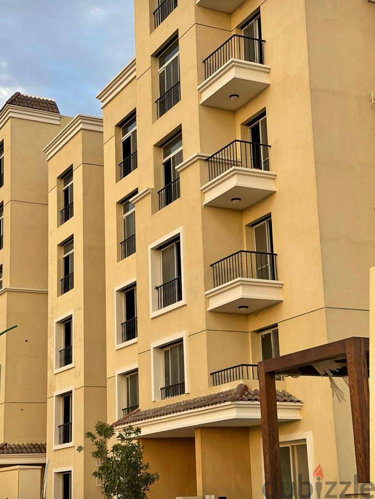 شقة غرفتين على الفيو دايركت مساحة 130م بجاردن 207م  بكمبوند سراي Sarai سور بسور مدينتي بمقدم يبدأ من 10% 19