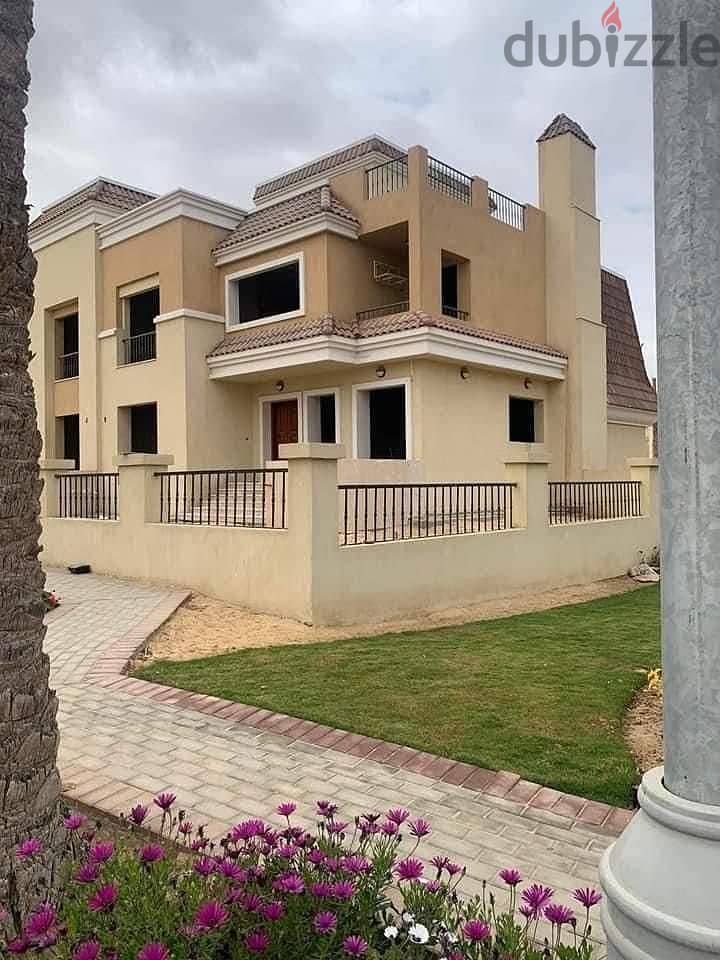 I own a S Villa, a distinctive and large area of 235 sqm, ground floor, first floor and roof, on View Direct, in Sarai Compound, New Cairo. 13