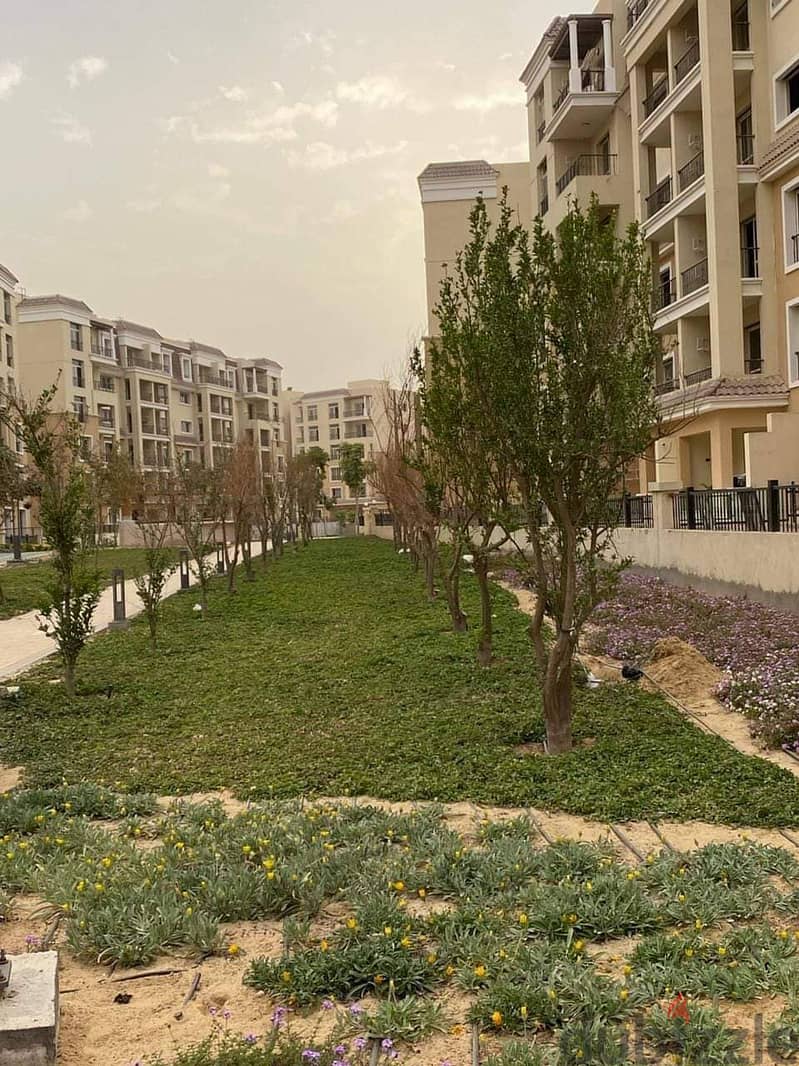 The largest Stand Alone area in Sarai Compound, area of 235 square meters, ground, first and roof wall in Madinaty wall 19