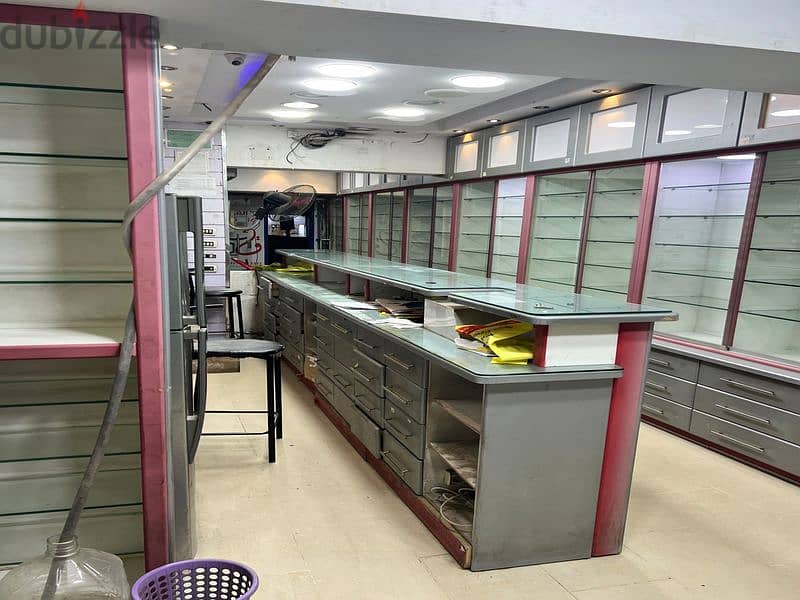Pharmacy for sale second number from Abbas Al Akkad finished and equipped, Nasr City 3