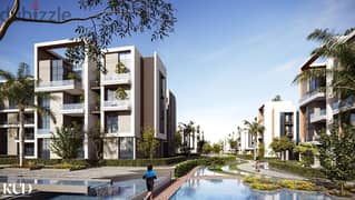 With a 7% down payment, I own your 122 sqm apartment with a garden in the Med Garden Compound on the Cairo-Alexandria Desert Road in front of the New