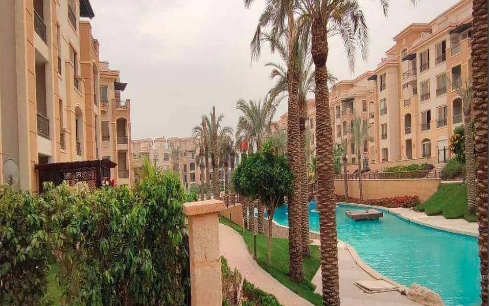 Penthouse 175. M in Stone Residence ready to move semi finished overlooking landscape and pool for sale with down payment and installments, New Cairo 1