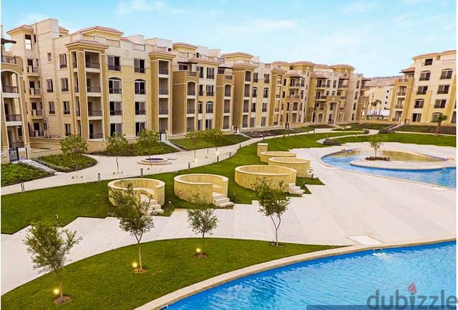 Penthouse 175. M in Stone Residence ready to move semi finished overlooking landscape and pool for sale with down payment and installments, New Cairo 3
