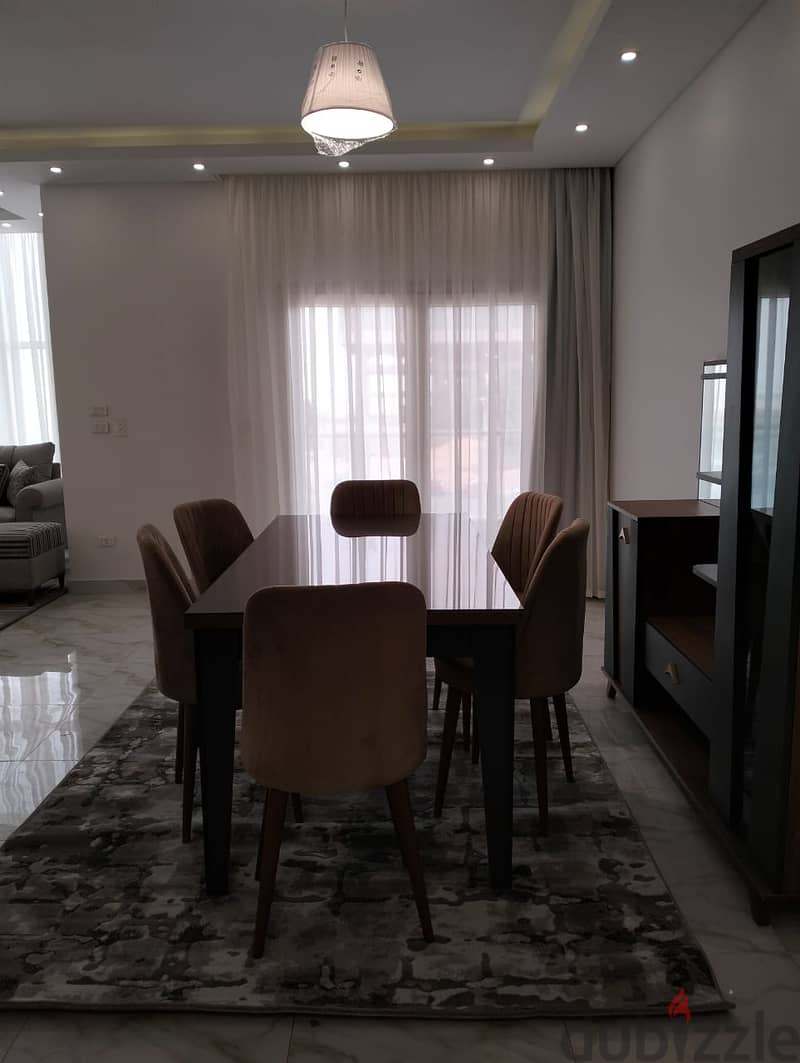 apartment 250m for rent fully furnished in El Diplomaseen compound new Cairo 1