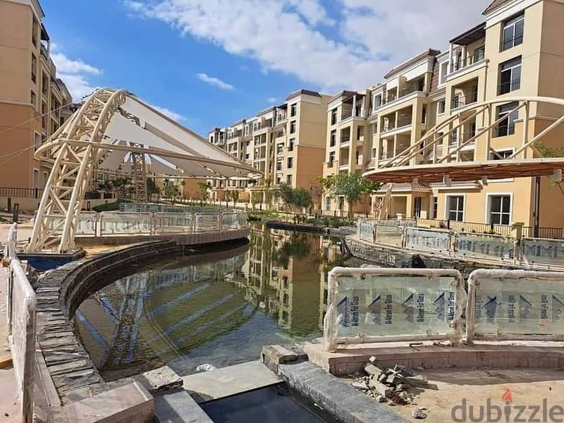 Apartment in Sarai Compound, prime location, directly on the main Suez Road, with a 10% down payment over 8 years, area of 156 sq. m. 8