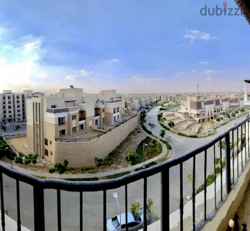 Apartment 205 meters ((3 rooms)) with a garden of 127 meters for sale in Sarai Compound, New Cairo, in a great location, next to Madinaty and Shorouk, 1
