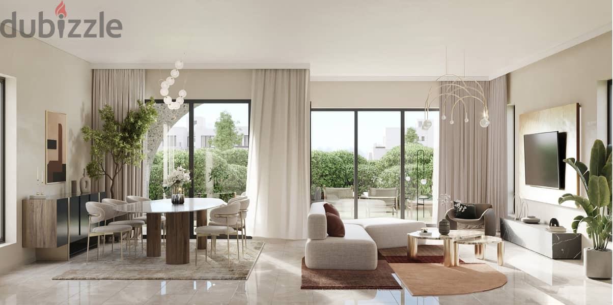 A hotel suite on the Bin Zayed Axis with a view of the iconic tower, first row, in installments 6
