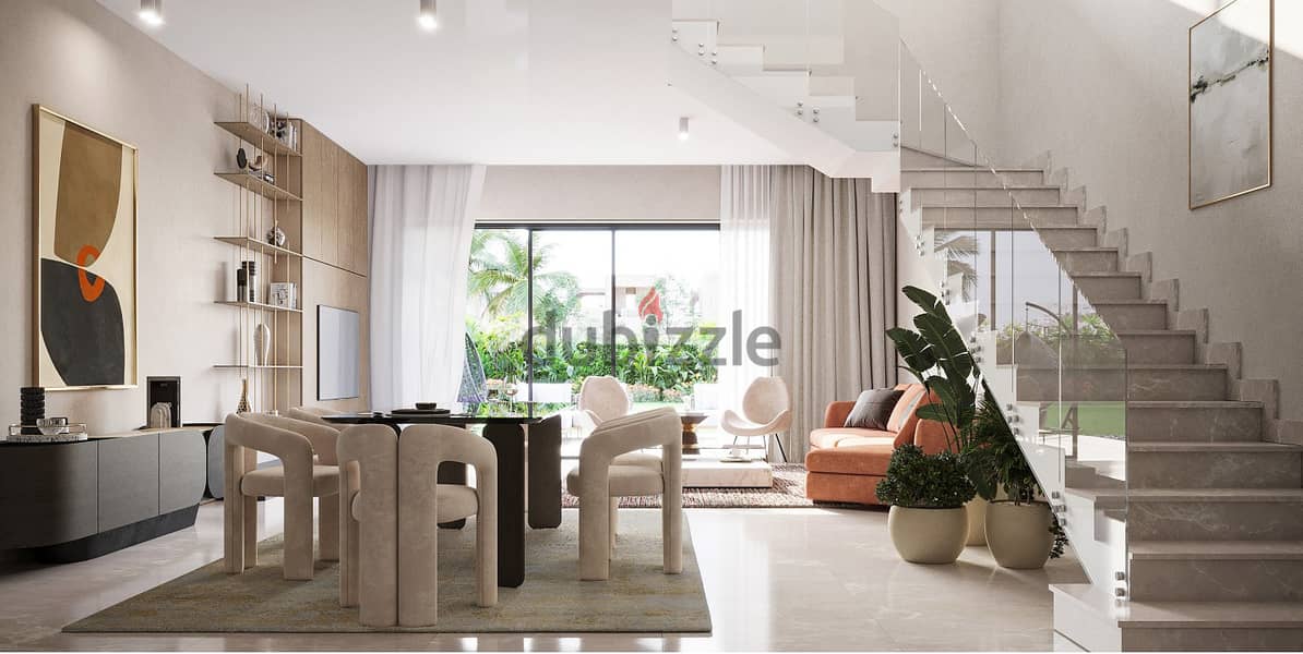 3-bedroom apartment, receiving a one-year inspection, on the ground, in front of the services area, with a view on a tourist walkway, in installments. 1