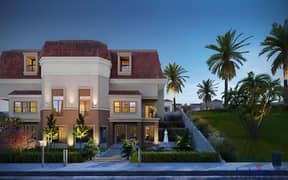 Villa for sale + garden and roof in Sarai Compound New Cairo in installments at a special price