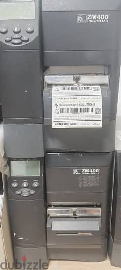 zebra zm400 with cutter باركود برينتر barcode printer