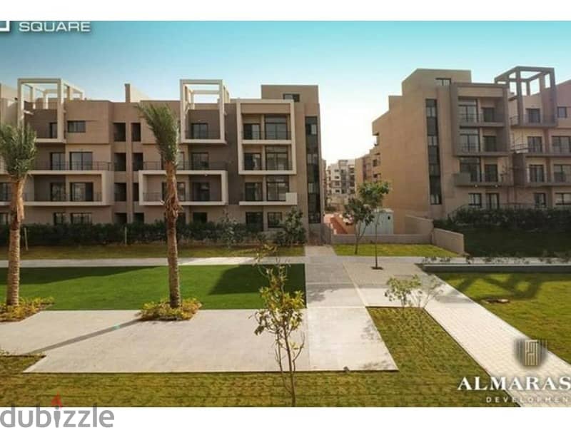 The lowest down payment for apartment 138m with roof 71m fully finished view pocket landscape in compound al marasem fifth square 2
