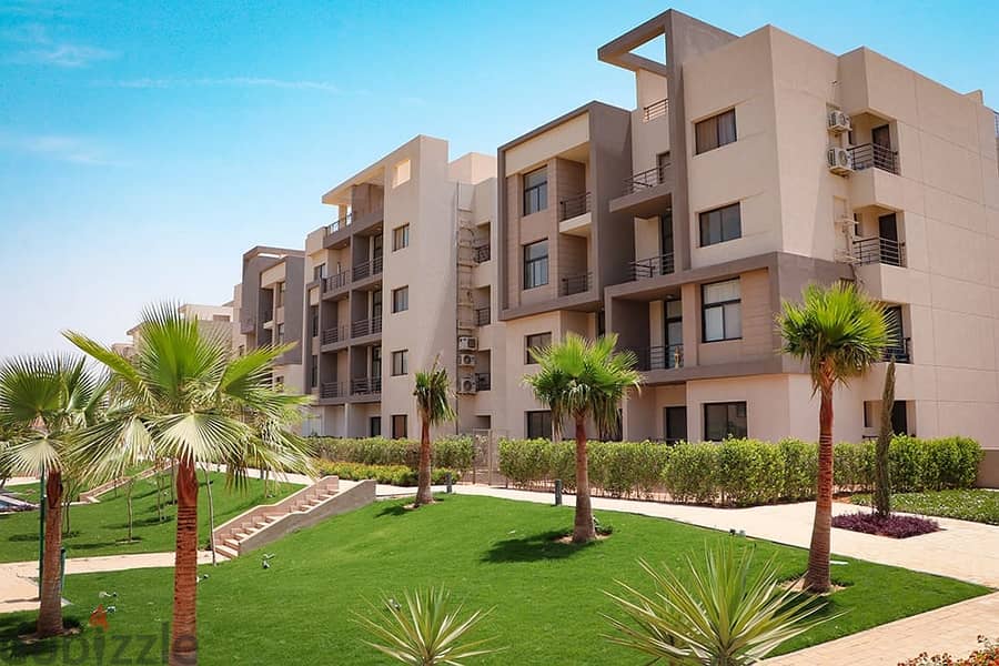 The lowest down payment for apartment 138m with roof 71m fully finished view pocket landscape in compound al marasem fifth square 4