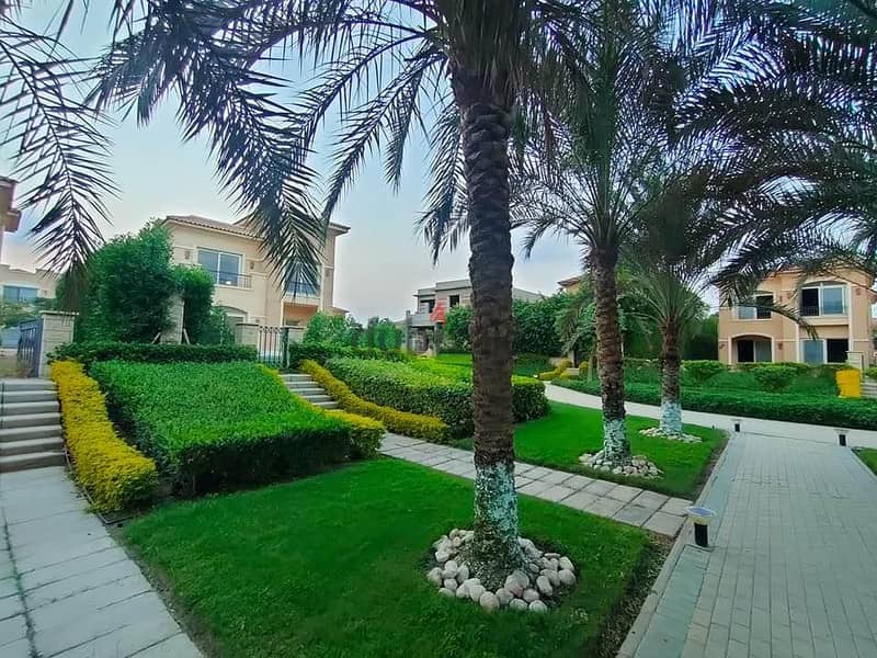 Twin house villa for sale, ready for inspection, in Stone Park, New Cairo, in front of Cairo Festival 3