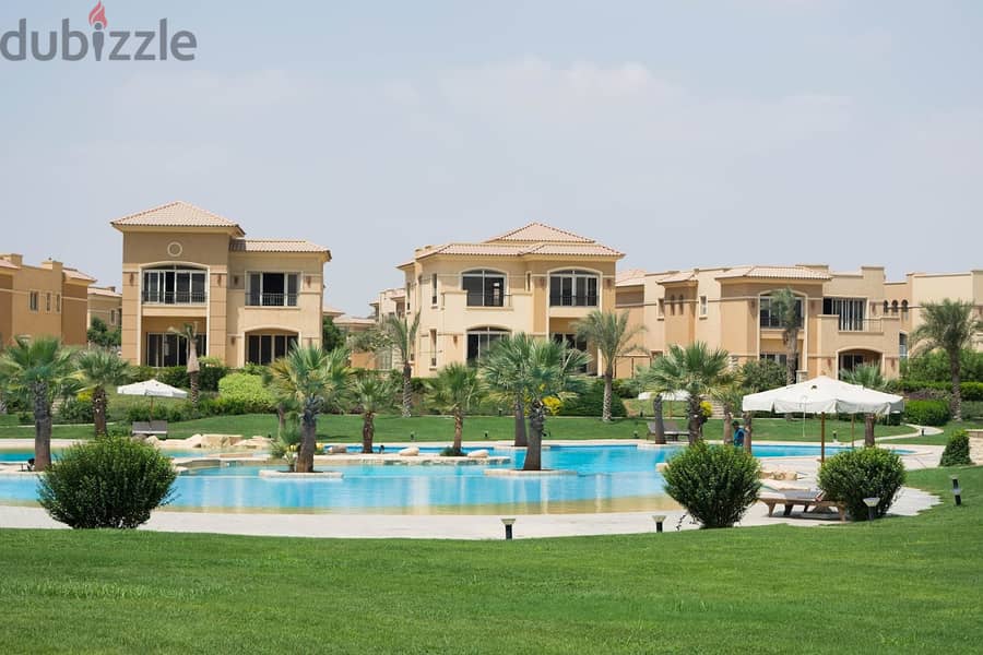 Twin house villa for sale, ready for inspection, in Stone Park, New Cairo, in front of Cairo Festival 7