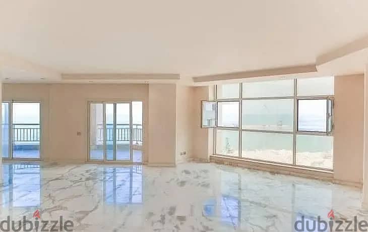 An elegant apartment for sale in the most luxurious tower in El Alamein Towers, with a panoramic view directly on the sea, with very high-end finishes 4