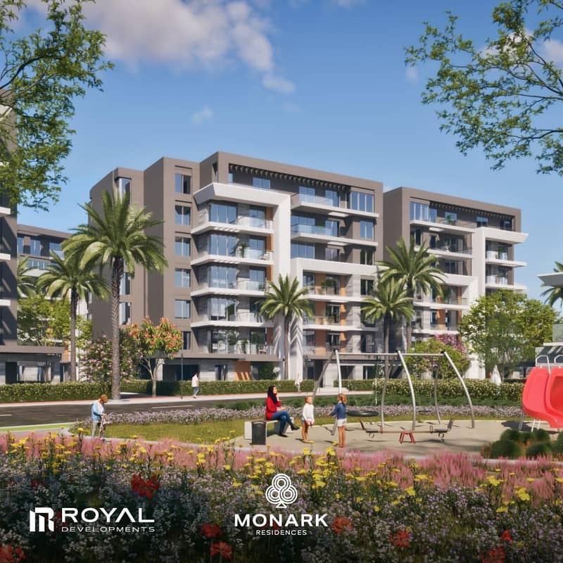 Pay 10% down payment and own an apartment in Monark Compound, 3 years delivery , with a prime view 1