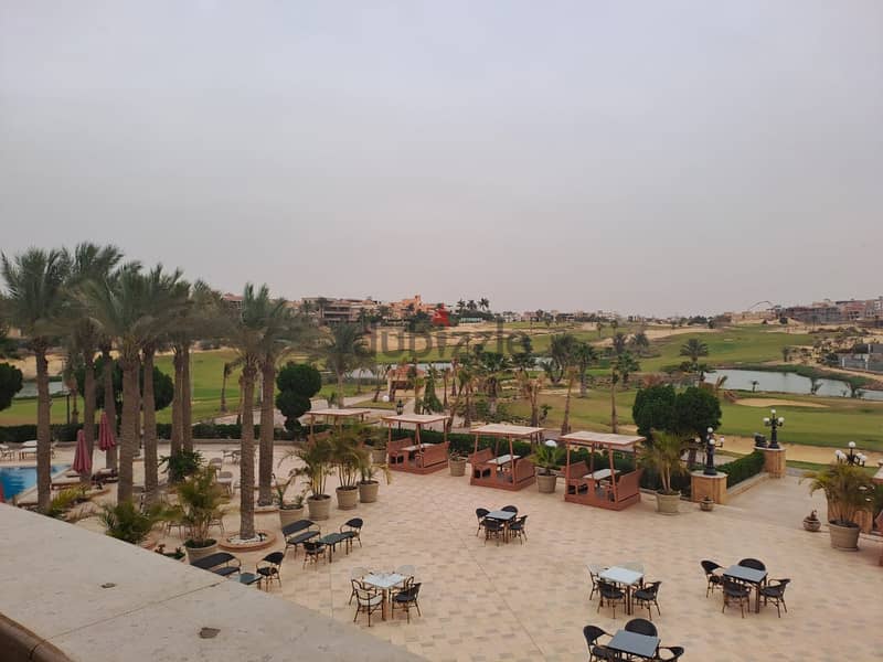 Apartment with garden, 150 sqm, corner with a direct view on the golf course, with a down payment of only 1,824,000 and immediate delivery in Obour Ci 6